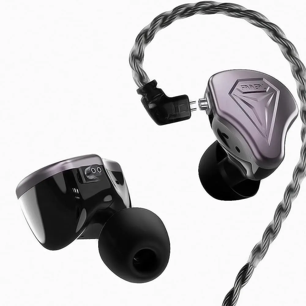 FAAEAL Unbounded HiFi Earphone,10mm Double Magnetic Dynamic Driver DLC Diaphragm Music IEM Headphone with 3.5mm Jack,Audiophile Professional Tuning 2PIN Detachable in-Ear Monitor (Gray No Mic)