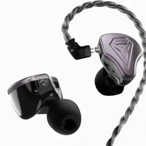 FAAEAL Unbounded HiFi Earphone,10mm Double Magnetic Dynamic Driver DLC Diaphragm Music IEM Headphone with 3.5mm Jack,Audiophile Professional Tuning 2PIN Detachable in-Ear Monitor (Gray No Mic)