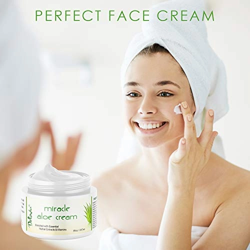 Face & Body Miracle Aloe Vera Moisturizing Cream - Facial Moisturizer Lotion – Day & Night Hydrating Skin Care for Dry, Aging, Sensitive Skin, Eczema, Psoriasis, (8 oz), for Men & Women. by Deluvia