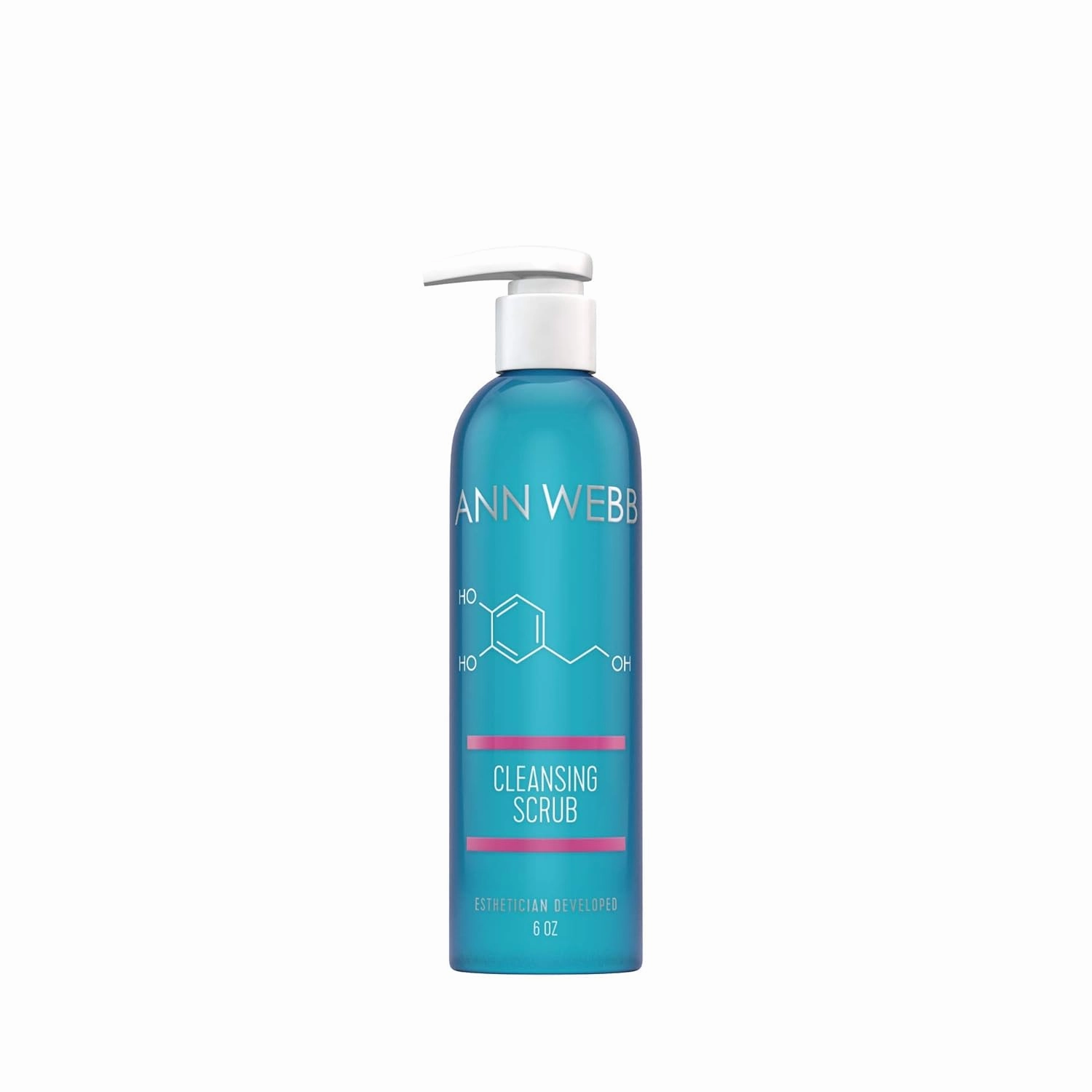 Facial Cleansing Scrub - All Natural Gentle Daily Exfoliating Facial Scrub Unclogs Pores, Clears Blackheads & Acne - Leaves skin glowing - Super Hydrating Scrub won't damage skin 6oz