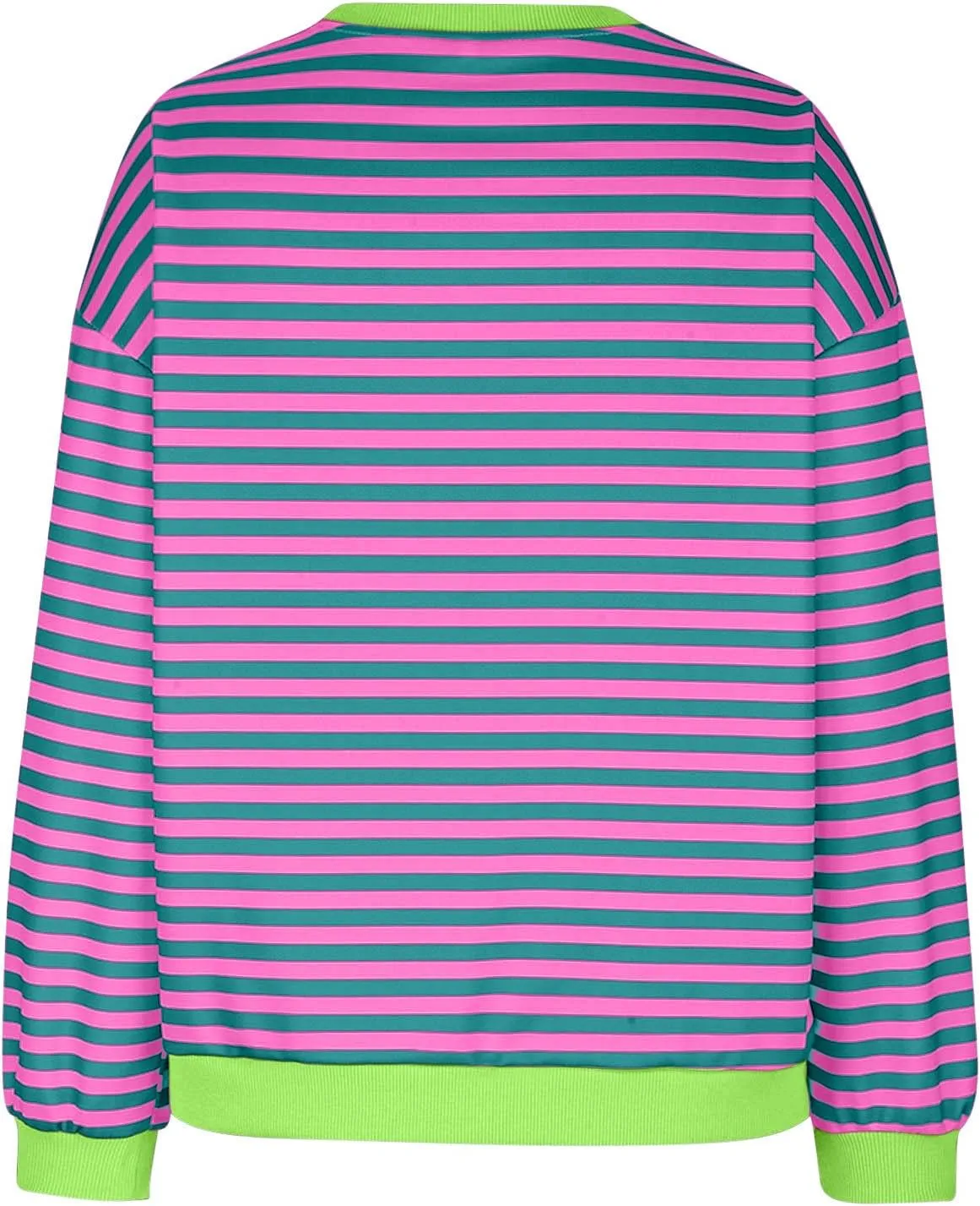Fashion Tops for Women Trendy 2024 Spring Long Sleeve Shirts Causal Striped Crewneck Sweatshirt Trendy Preppy Clothes