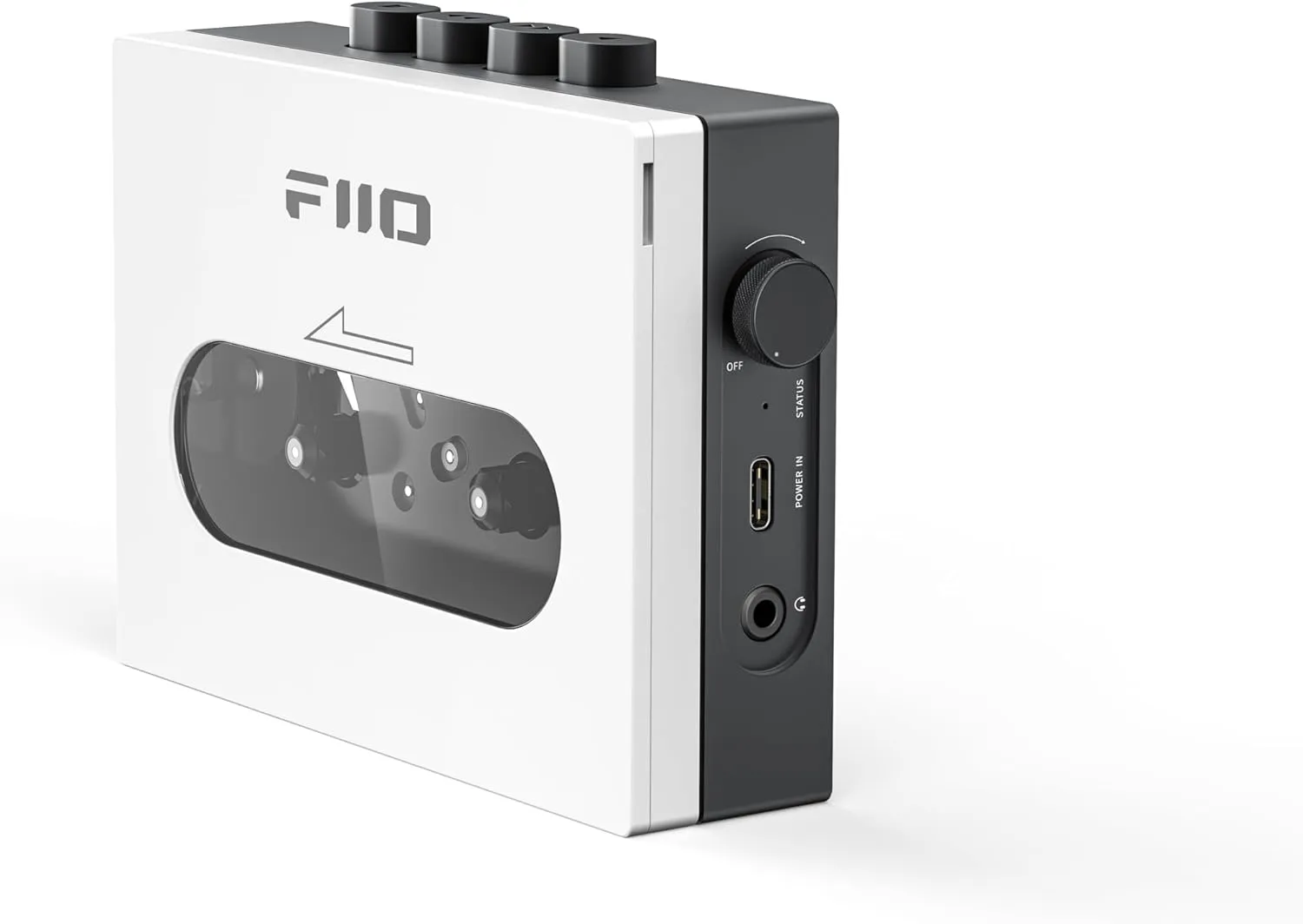 FiiO CP13 Portable Cassette Tape Player with 3.5mm Earphone Jack, Ultra-Low Wow&Flutter, Powered by Type-C or Lithium Battery (White and Black)