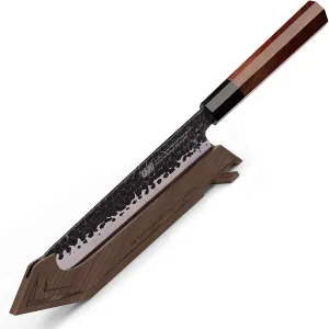 FINDKING Dynasty Series 8'' Clad Steel Chef knife and Magnetic Walnut Knife Edge Guard