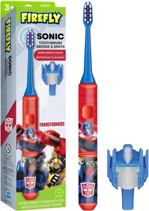 FIREFLY Transformers Sonic Toothbrush with 3D Cover, Soft, Ages 3 