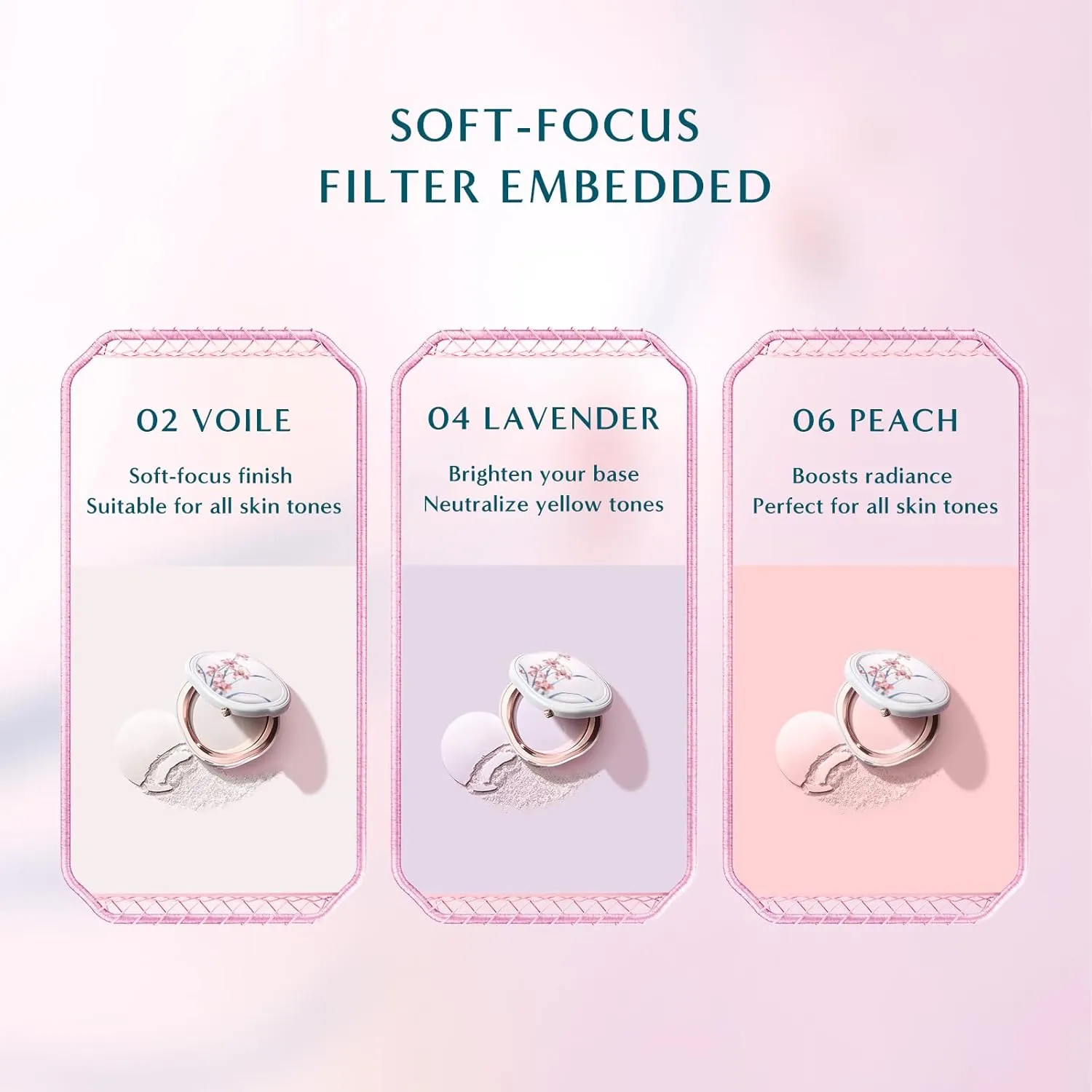 FLORASIS Flawless Jade Breathable Pressed Powder (Ode to Embroidery) (04 Lavender, 1 Count)