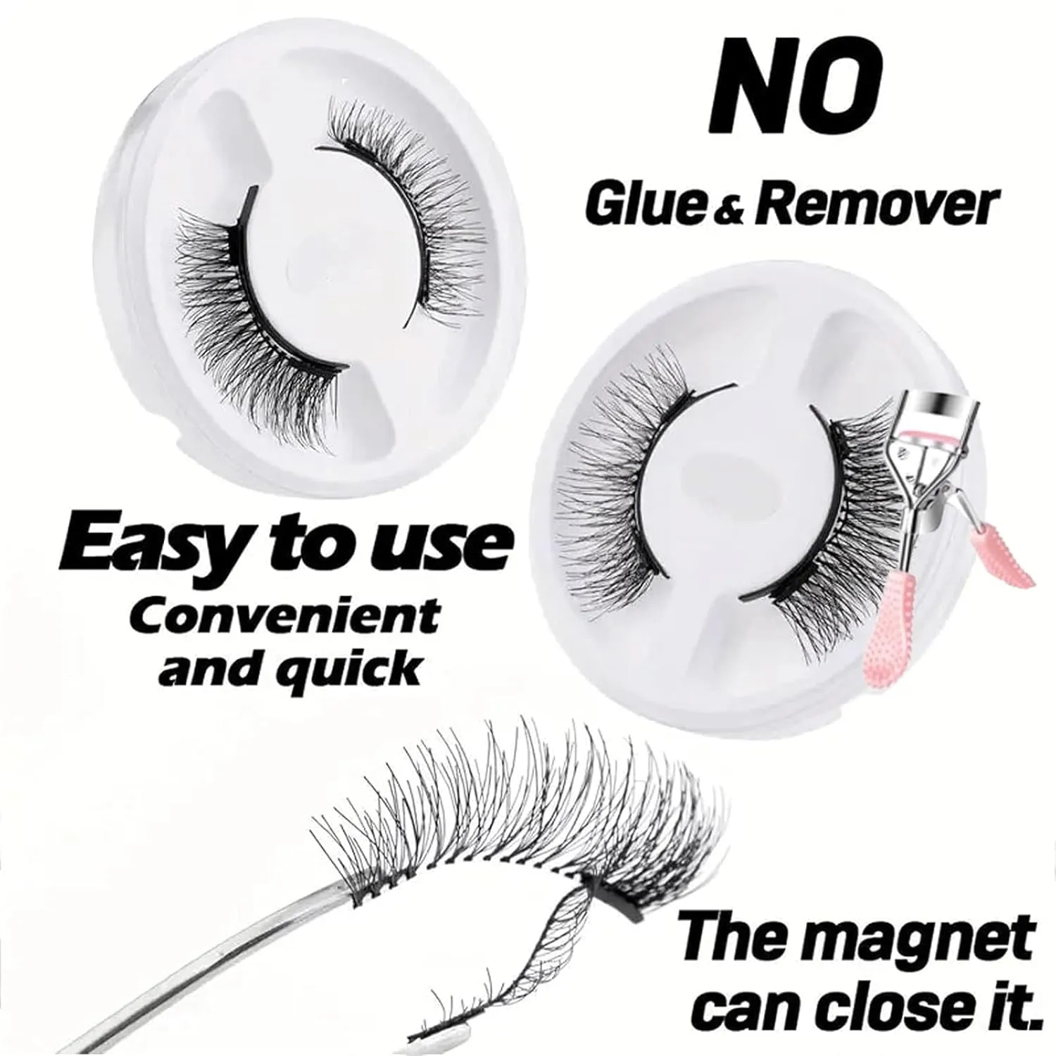 Flylash Magnetic Lashes, Reusable Magnetic Lashes With Applicator Without Eyeliner And Glue Needed Natural Wispy False Eyelashes, Strong And Lightweight, Easy To Apply False Eyelashes (02*Simple)