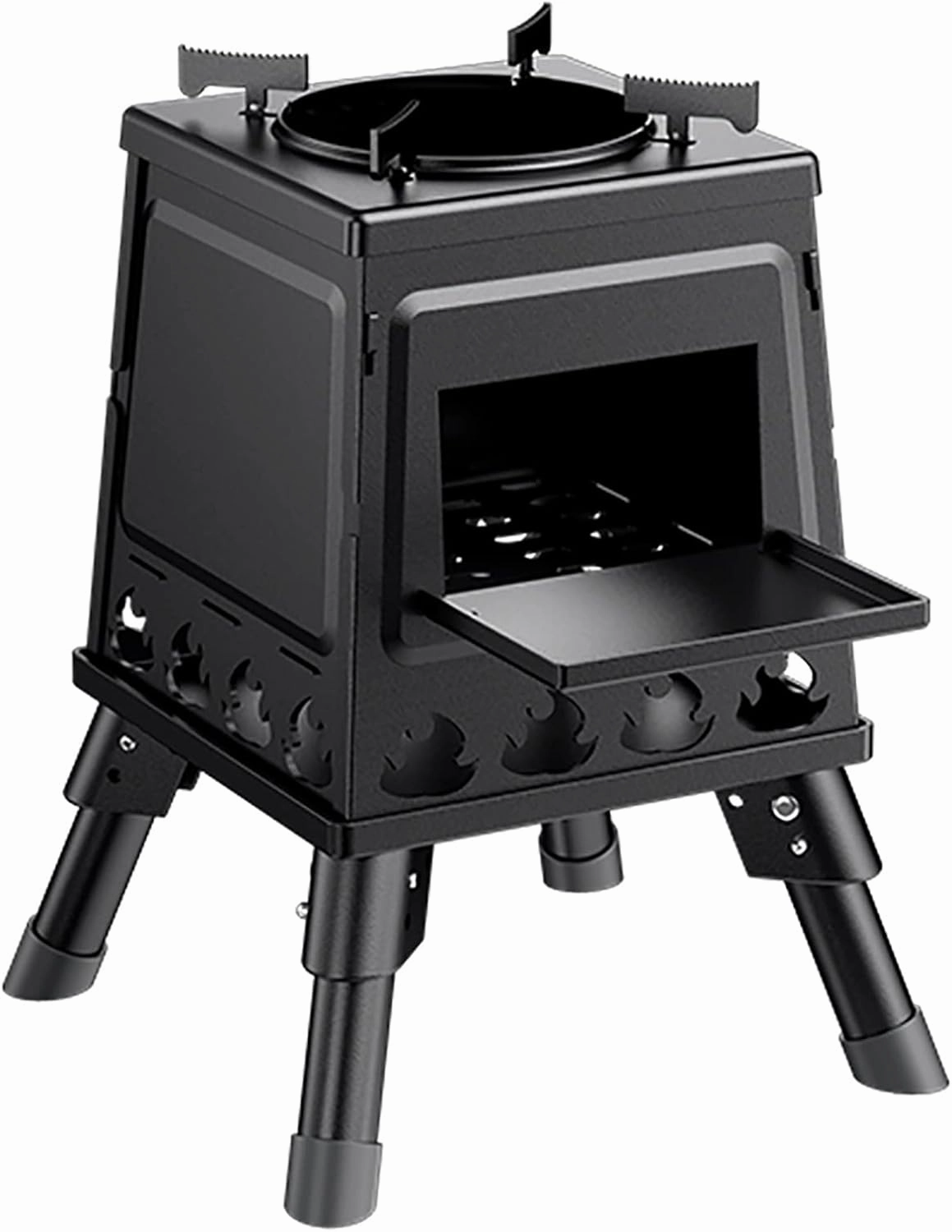 Foldable wood stove,Lightweight Portable Wood Burning Camping Stove,Carbon steel with Carry Bag, for Camping, Hiking, Backpack, Picnic and BBQ