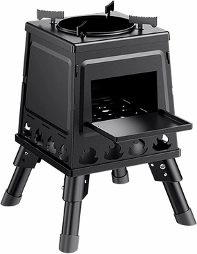 Foldable wood stove,Lightweight Portable Wood Burning Camping Stove,Carbon steel with Carry Bag, for Camping, Hiking, Backpack, Picnic and BBQ