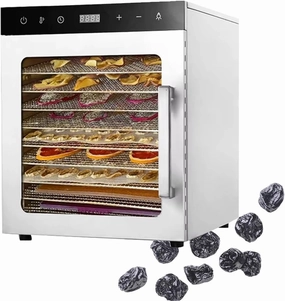 Freeze Drier, Food Dehydrator Machine, 10/12 Stainless Steel Trays, Home Freeze Dryer, Food Processer, with 24 Hours Timer&Max Temperature 194℉-110V