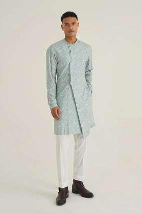 Front Open Criss Cross Kurta Set