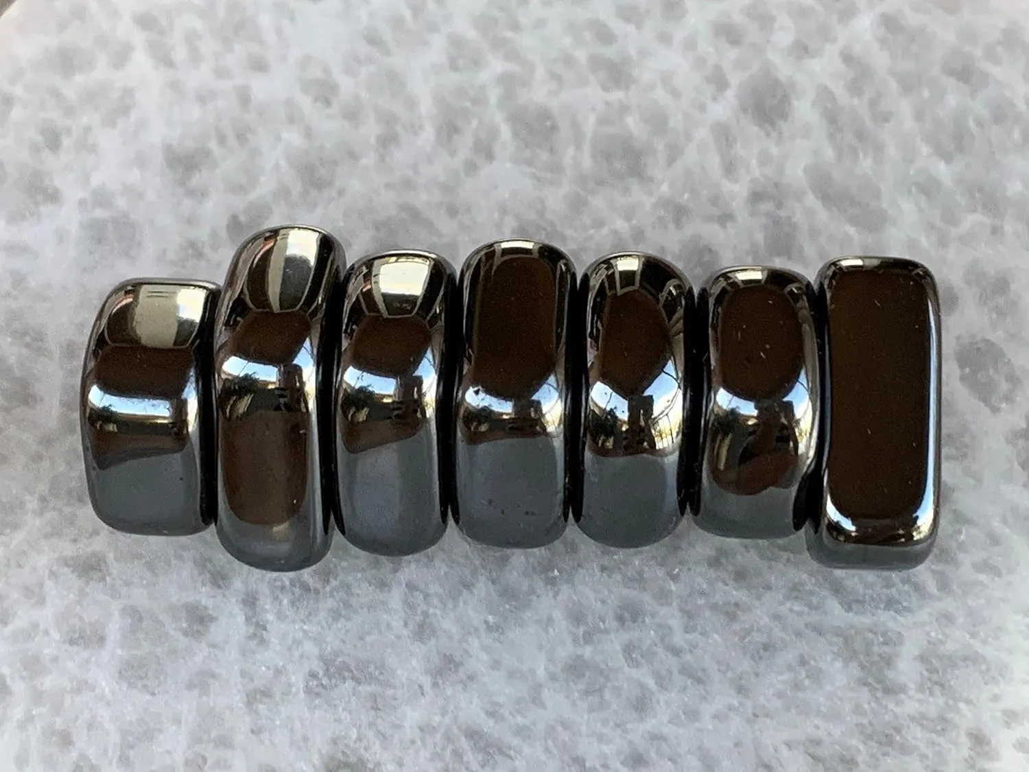 GAF TREASURES Wholesale Magnetic Hematite Tumbled Stones, Polished Natural Magnetic Hematite Gemstone, Magnetic Hematite Polished Rocks (Magnetic Hematite, 3 Pound)