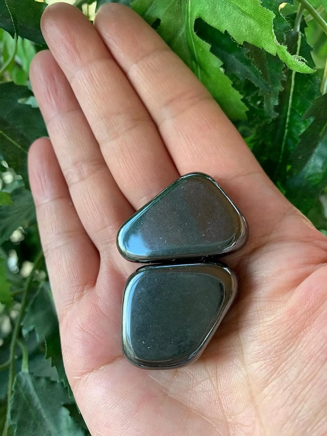 GAF TREASURES Wholesale Magnetic Hematite Tumbled Stones, Polished Natural Magnetic Hematite Gemstone, Magnetic Hematite Polished Rocks (Magnetic Hematite, 3 Pound)