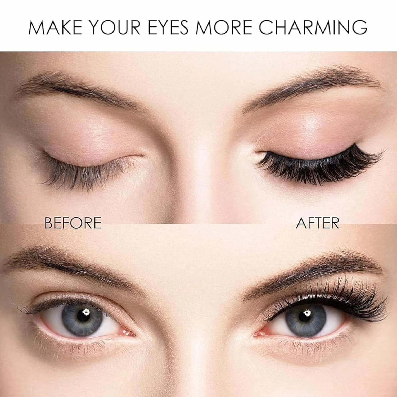 Giana Magnetic Lashes, Magnetic Lashes, Magnetic Eyelashes With Applicator, Reusable Glue-Free Natural Lashes, Natural Look, No Glue Needed Easy to Wear and Remove (2Pairs*Simple)