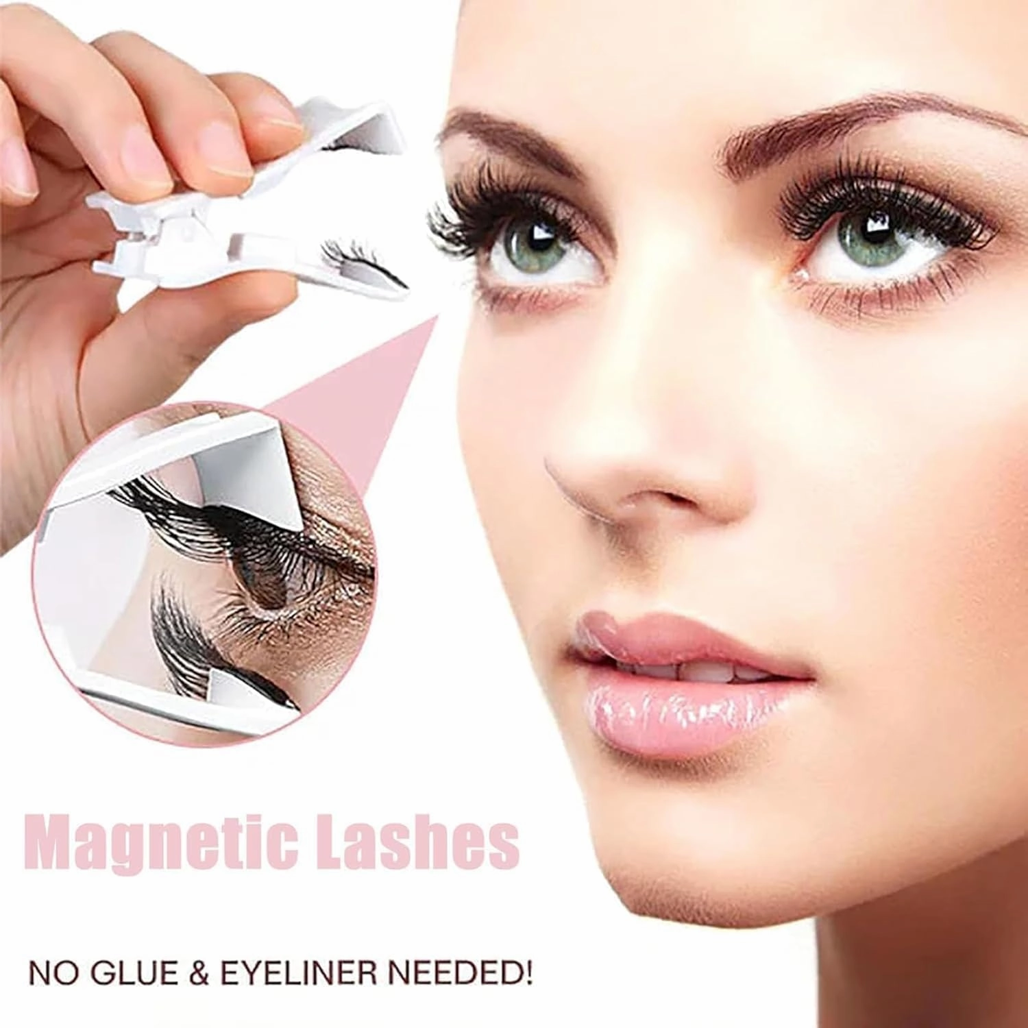 Giana Magnetic Lashes, Magnetic Lashes, Magnetic Eyelashes With Applicator, Reusable Glue-Free Natural Lashes, Natural Look, No Glue Needed Easy to Wear and Remove (2Pairs*Simple)