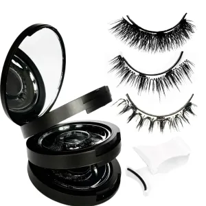 Ginani Magnetic Eyelashes, Reusable Natural Look,No Glue Needed, Lightweight & Easy to Apply, Strong Hold for All-Day Wear