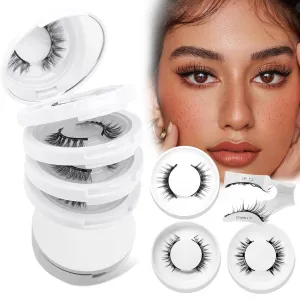 Ginani Magnetic Eyelashes with Applicator, Magnetic Eyelashes Without Eyeliner，Reusable Glue-Free Natural Look Eyelashes Kit Easy to Wear and Remove