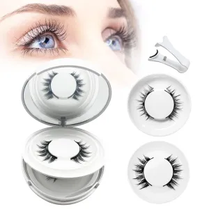 Ginani Magnetic Lashes,Ginani Magnet Lashes Kit,2025 New Magnetic Eyelashes with Applicator,Reusable No Glue Needed Soft Eyelashes Natural Look(Camellia Simple)