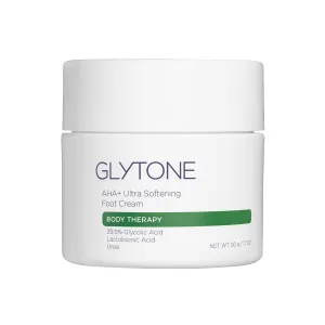 GLYTONE AHA  Foot Cream for Dry Cracked Heels & Feet | Exfoliate, Hydrate & Retexturize Dry, Rough Foot with Exfoliating 29.5% Glycolic Acid, Moisturizing Lactobionic Acid & Urea - 1.7 Oz