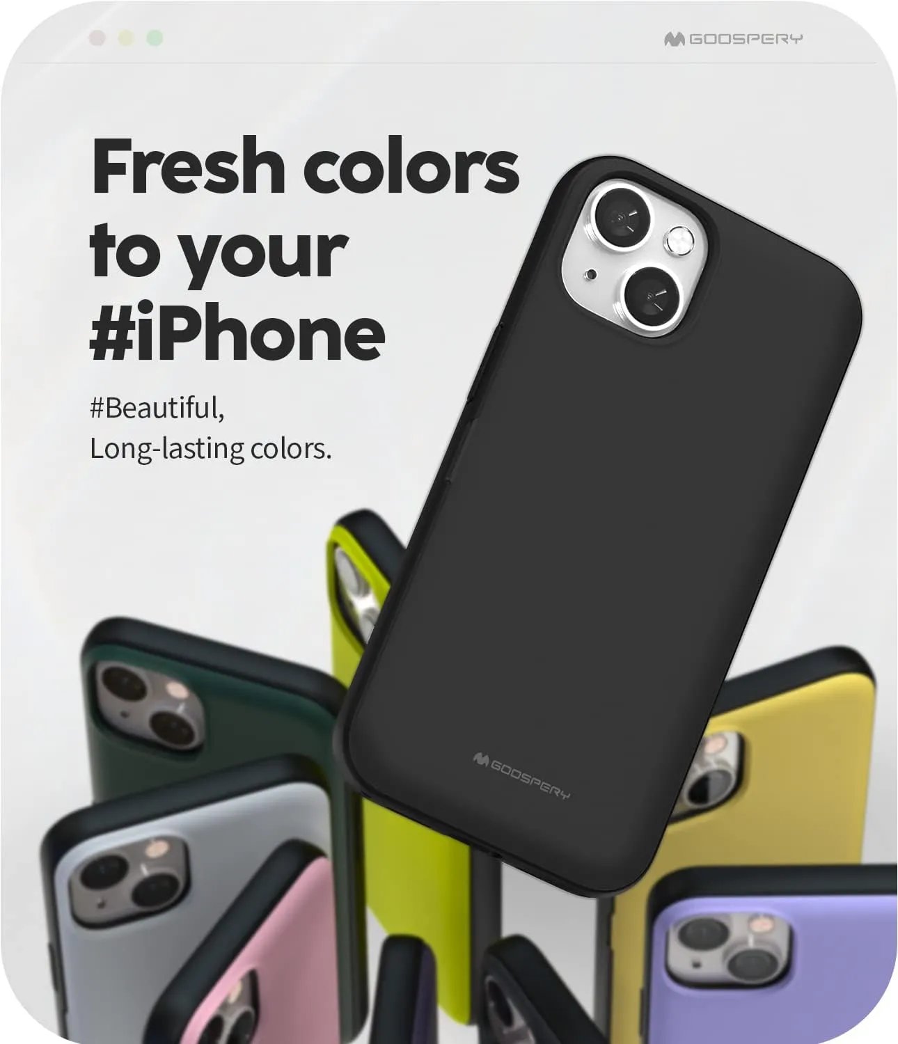 GOOSPERY Magnetic Door Bumper Compatible with iPhone 14 Case, Card Holder Wallet Easy Magnet Auto Closing Protective Dual Layer Sturdy Phone Back Cover - Black