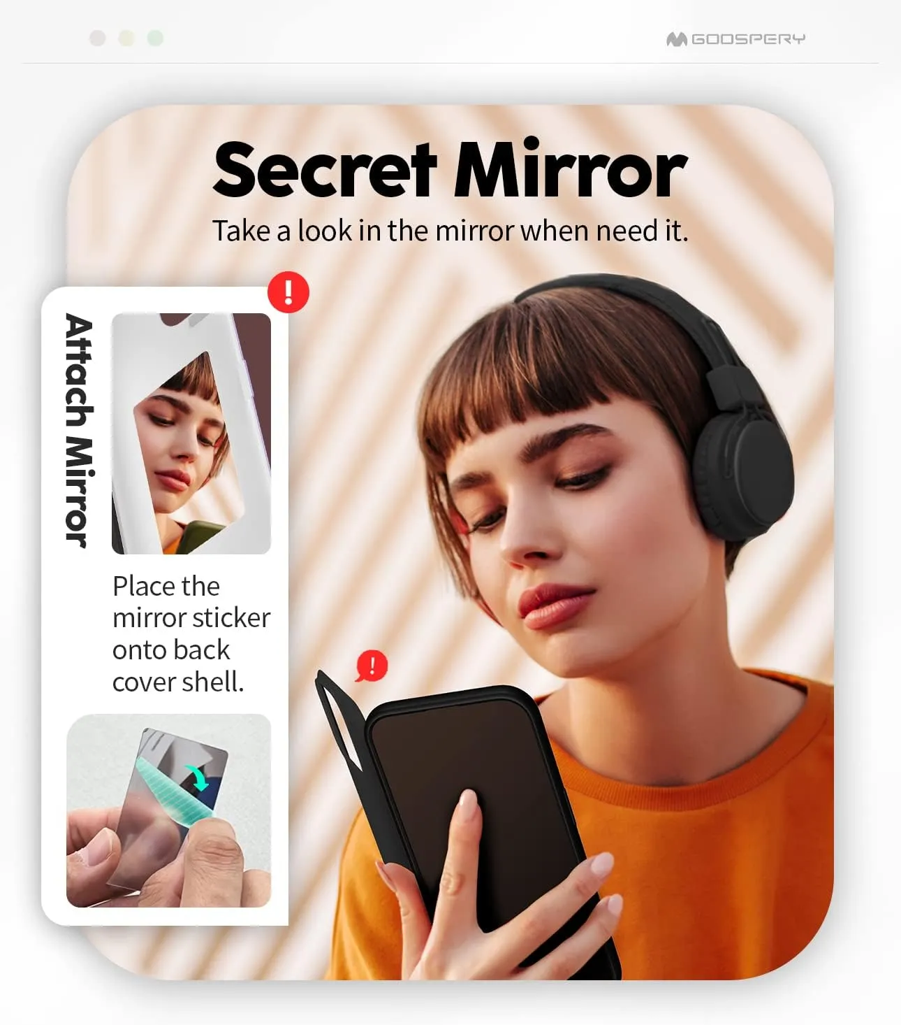 GOOSPERY Magnetic Door Bumper Compatible with iPhone 14 Case, Card Holder Wallet Easy Magnet Auto Closing Protective Dual Layer Sturdy Phone Back Cover - Black