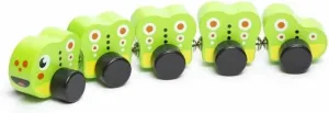 Green Wooden Caterpillar 5 Pieces