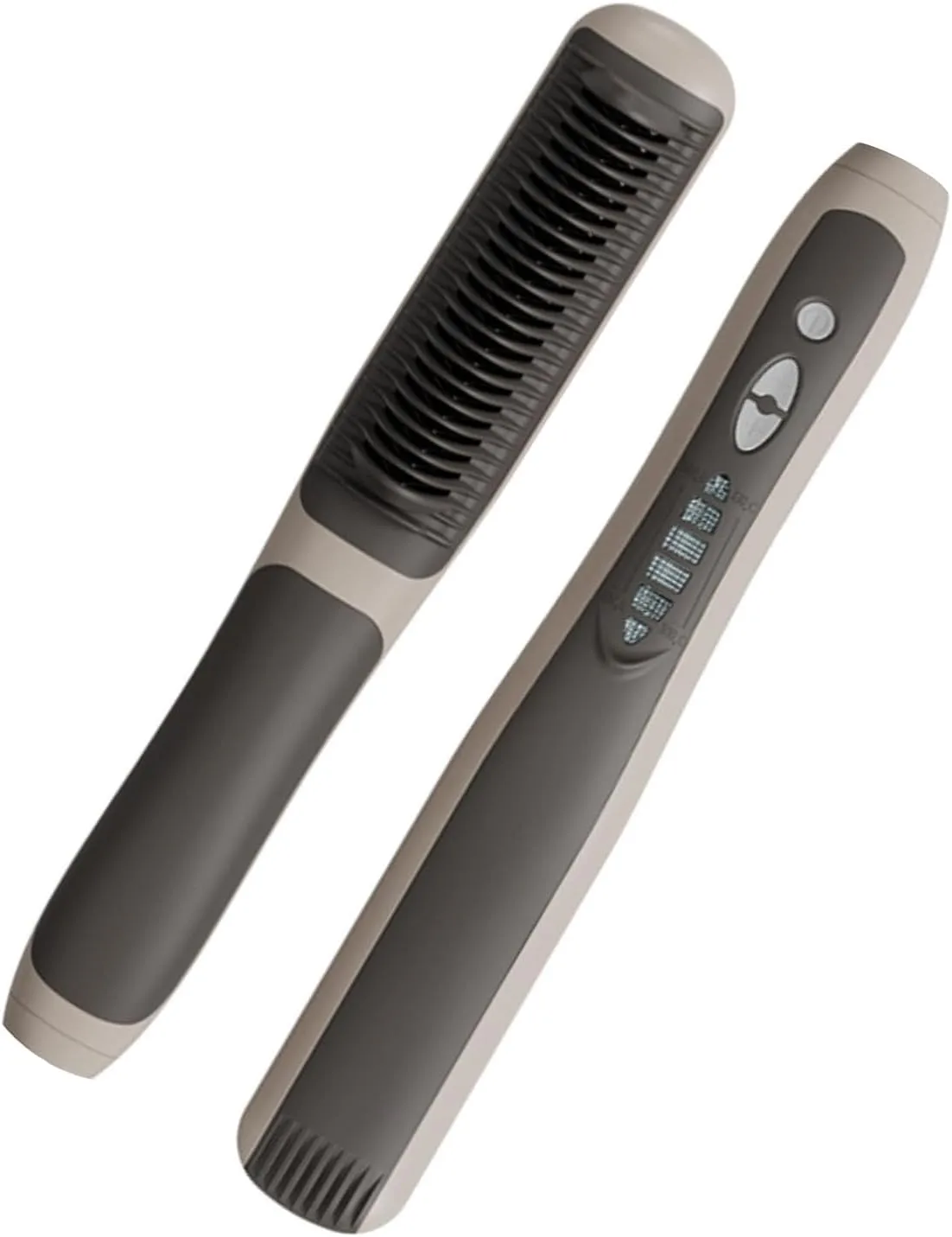 Hair Straightener Brush, Straight Hair Comb for Women, Heat Comb Hair Straightening 30s Fast Heating with 6 Temp Settings & Anti-hot Comb, Styling for Silky Smooth Home Salon, Grey