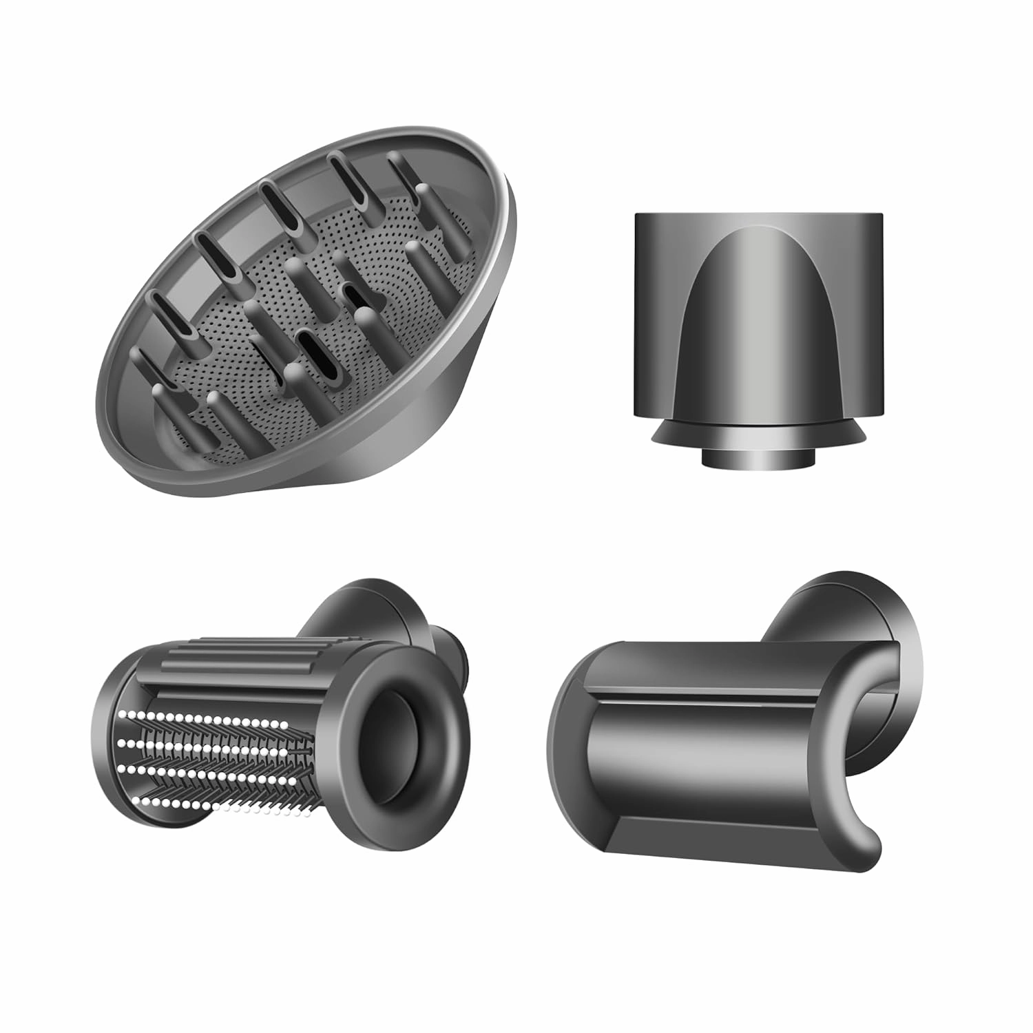 Hair Diffuser Attachment Nozzles for Dyson Supersonic Hair Dryer Hd01 Hd02 Hd03 Hd04 Hd08 Hd15-Diffuser Attachment for Hair Dryer-Anti-Flight Flyaway Attachment Nozzle With Wide Tooth Comb
