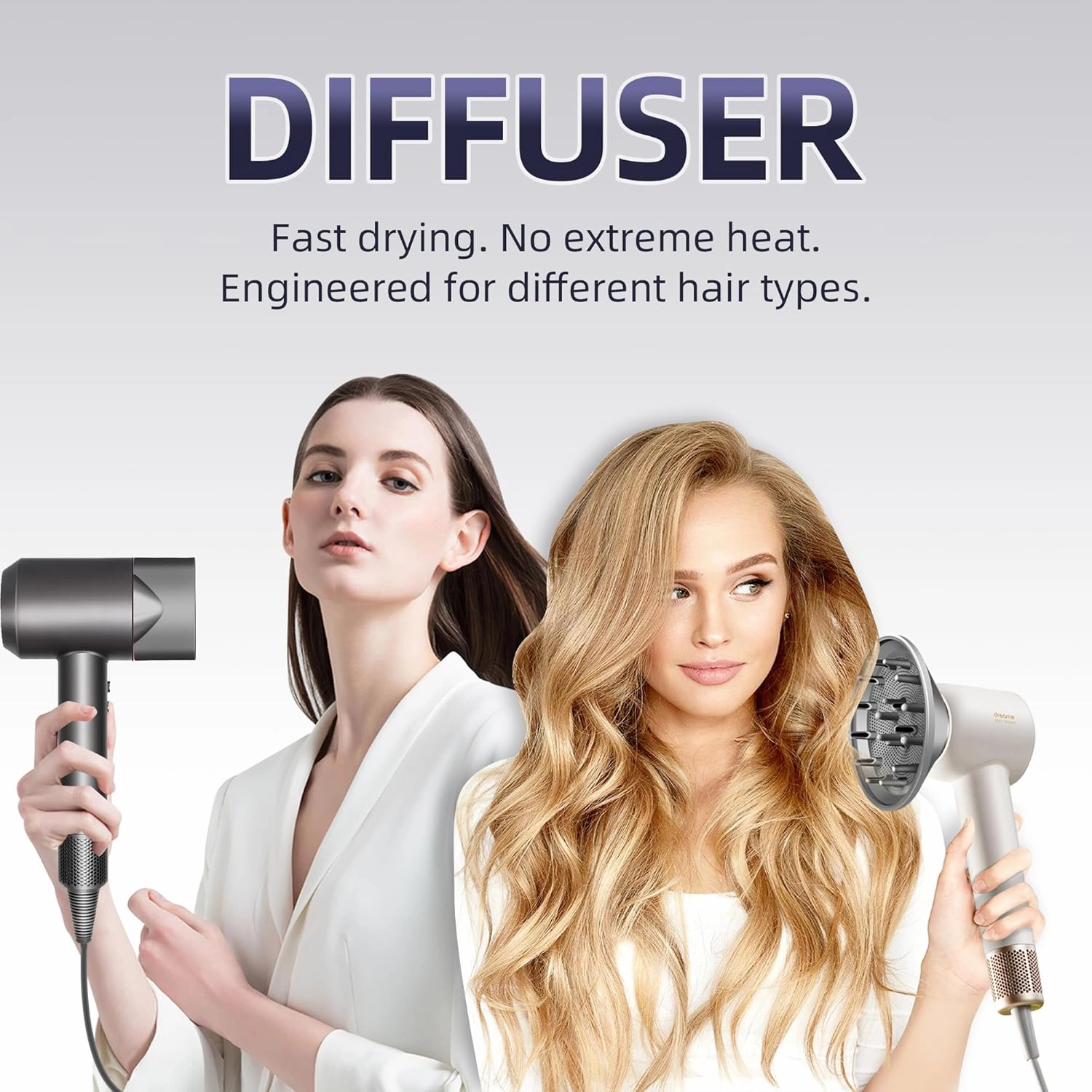 Hair Diffuser Attachment Nozzles for Dyson Supersonic Hair Dryer Hd01 Hd02 Hd03 Hd04 Hd08 Hd15-Diffuser Attachment for Hair Dryer-Anti-Flight Flyaway Attachment Nozzle With Wide Tooth Comb