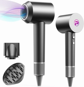 Hair Dryer-110000 RPM High-Speed Ionic Blow Dryer, Brushless Motor, 8 Wind Modes, Magnetic Nozzles & Diffuser, Intelligent Temperature Control, Reduces Frizz & Enhances Shine, Quiet & Fast Drying