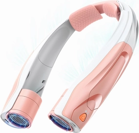 Hands-Free Portable Neck Fan - 6000mAh High Capacity Battery, USB Dual Port Fast Charging, Ultra-Quiet 6 Speeds Cooling Air, 360° Airflow for Outdoor, Indoor, Office, Travel - Pink