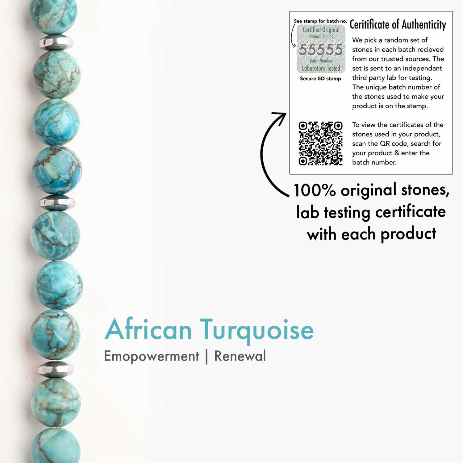 Harmony African Turquoise Natural Stone Bracelet