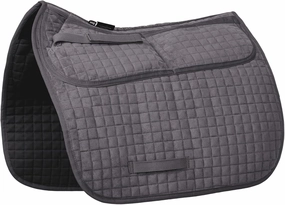 Harrison Howard Diamond Quilted Dressage Saddle Pad Adjustable with 4 Pockets and Foam Inserts with Differentiated Thickness Horse Riding Pad with Added Cushioning and Comfort
