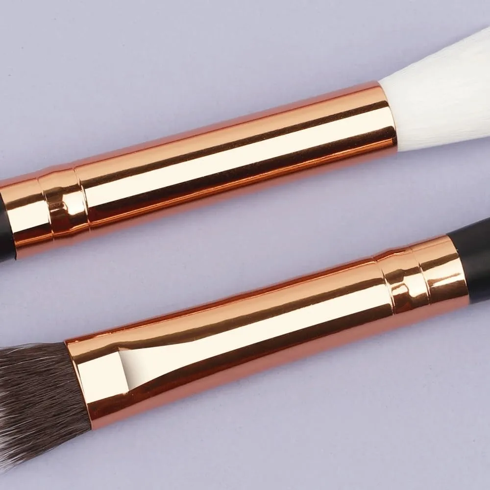 HBJWOV 12 pcs Brushes Eye, Lip, Eyebrow, Rose Gold Eye Makeup Brushes Multi Functional Full Set Makeup Brushes(D)