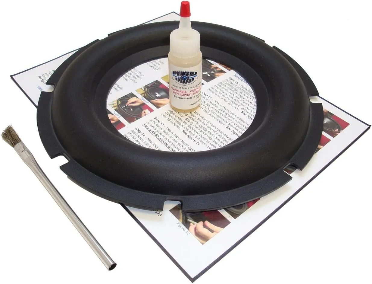 Heavy Duty Rubber Surround Repair Kit - 1 Subwoofer Kit - 10 Inch Compatible with Rockford Fosgate RFR3110 Power HX2, HiFonics