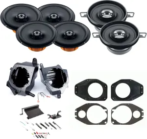 Hertz 1 Pair DCX 87.3 and 2 Pair DCX 165.3 Six Speaker Upgrade Kit Compatible with Wrangler and Gladiator 2018 