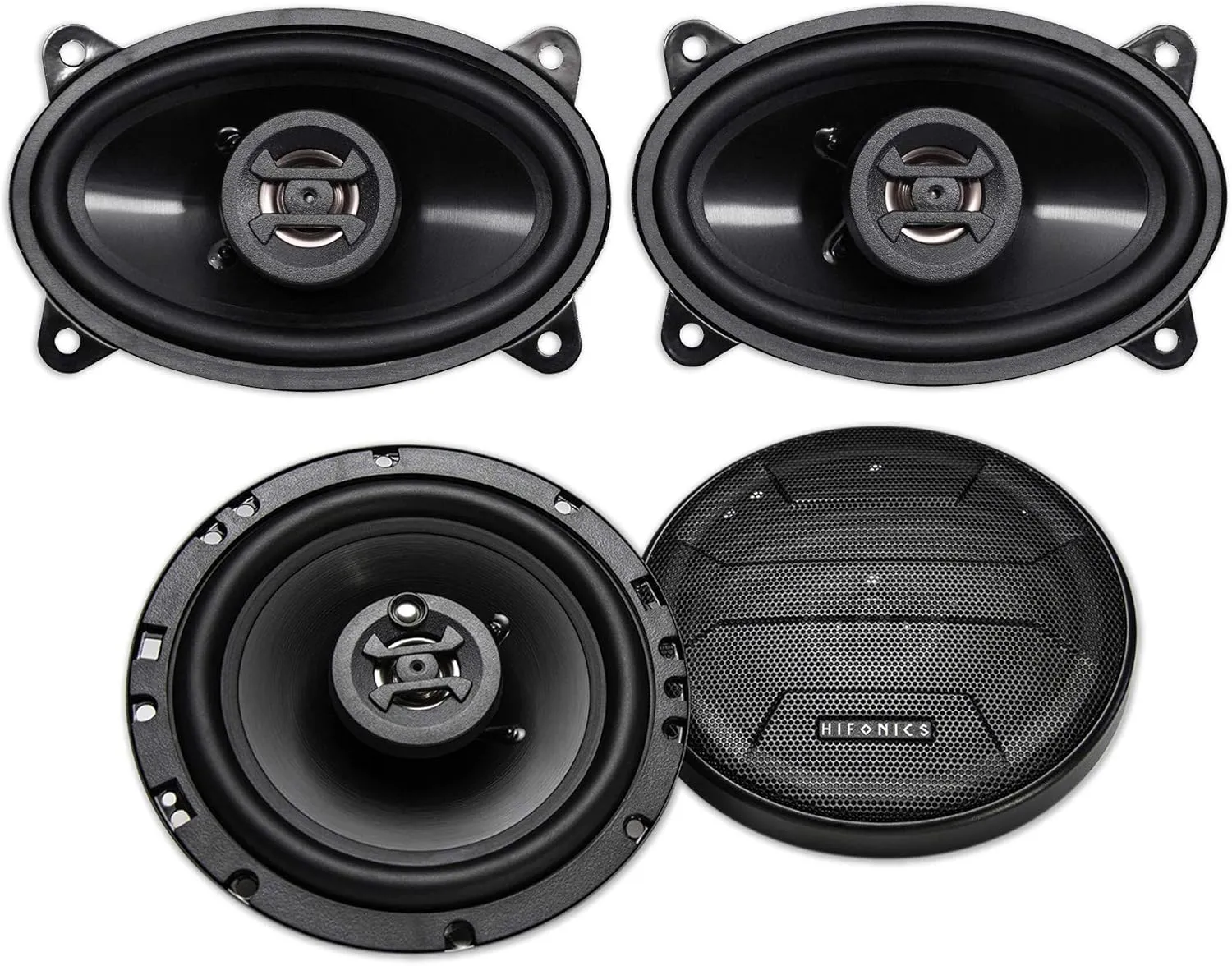 Hifonics (2) ZS653 6.5" 600 Watt Car Stereo Speakers (2) 4x6 400 Watt Speakers