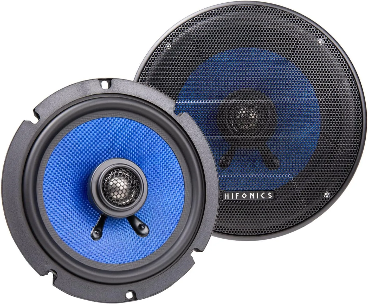 Hifonics HCC65CXS Colossus Classic 6.5-Inch Shallow Mount Coaxial Car Speakers with Aluminum Dome Tweeters & Butyl Rubber Surrounds - 125W Peak Power