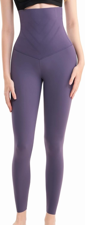 High Waisted Tummy Control Waist Compression Shapewear Yoga Leggings for Women