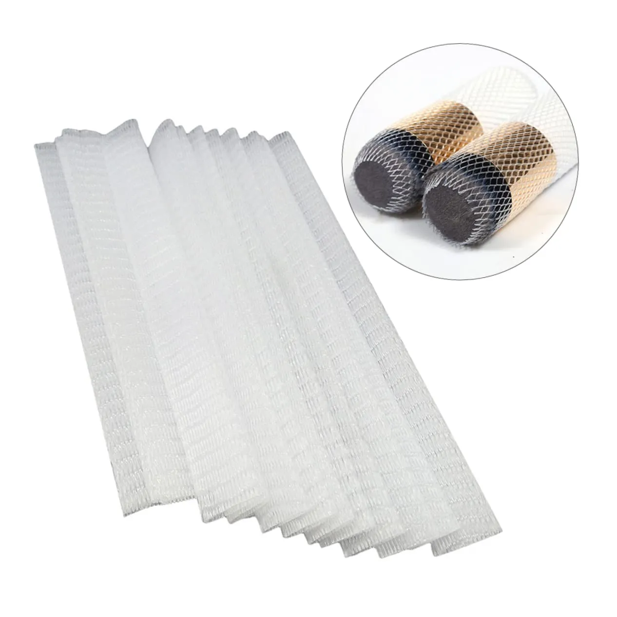 Housoutil 2sets Set Eye Makeup Brush Case Brush Mesh Cover Protector for Travel 100pcs*2