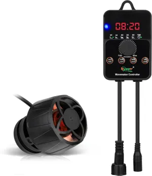 hygger 24/7 Mode Custom Current Aquarium Wave Maker with Controller, 24V DC Quiet Magnetic Powerhead Circulation Pump for 32-150 Gallon Saltwater Freshwater Fish Tanks 2300 GPH