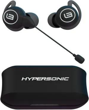 HyperSonic GAME: Ultimate Hyper Definition in-Ear Gaming Headphones (Explosive Bass, 3D Surround Sound, 10 Hours Playtime, Patented Magnetic Boom Mic, iPX6 Waterproof, Passive Noise Isolation) NEW