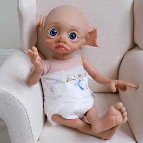 iCradle Lifelike 17 Inch Handmade Reborn Elf Baby Girl Fairy Doll Girl Reborn Fantasy Art Collectible Angel Baby Dolls Lovely Fariy Toy for Child