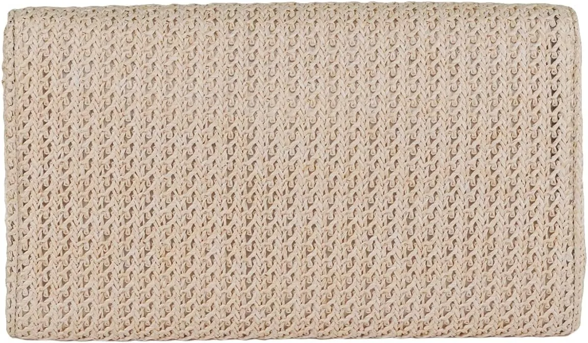 JNB Natural Straw Clutch