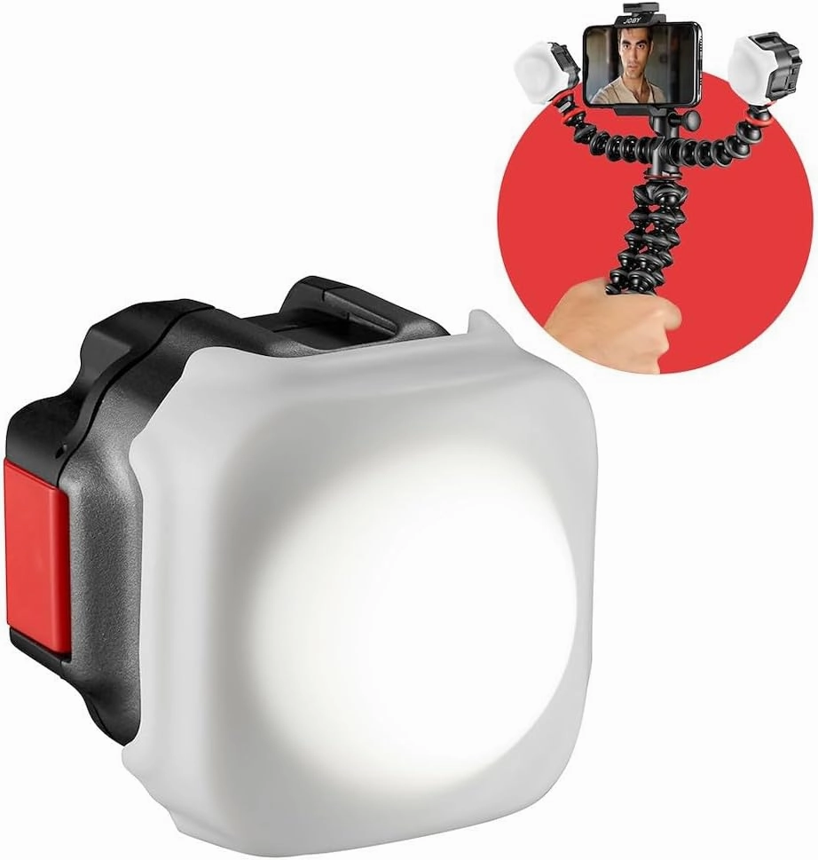 JOBY Beamo, Mini LED Light for Smartphone and Mirrorless Camera - Compact, Magnetic, Bluetooth, Waterproof, for Vlogging, Photo and Video Content Creation