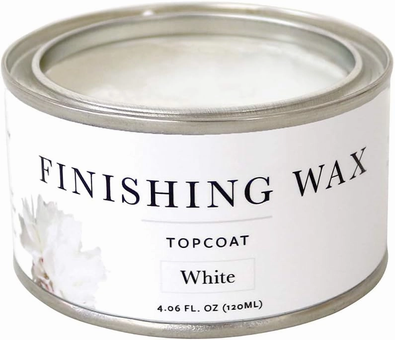 Jolie Finishing Wax - Protective topcoat Paint - Use on interior furniture, cabinets, walls, home decor and accessories - Odor-Free, Non-Hazardous - White - 120 ml