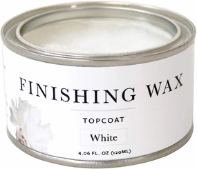 Jolie Finishing Wax - Protective topcoat Paint - Use on interior furniture, cabinets, walls, home decor and accessories - Odor-Free, Non-Hazardous - White - 120 ml