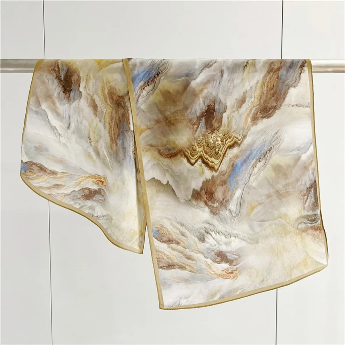 K-Elewon 100% Pure Mulberry Silk Long Scarf Headscarf Fashion Scarves Natural Silk Shawls for Women H18