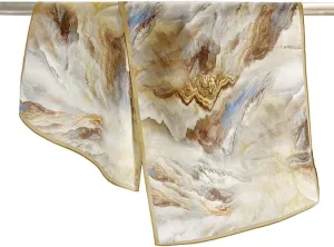 K-Elewon 100% Pure Mulberry Silk Long Scarf Headscarf Fashion Scarves Natural Silk Shawls for Women H18