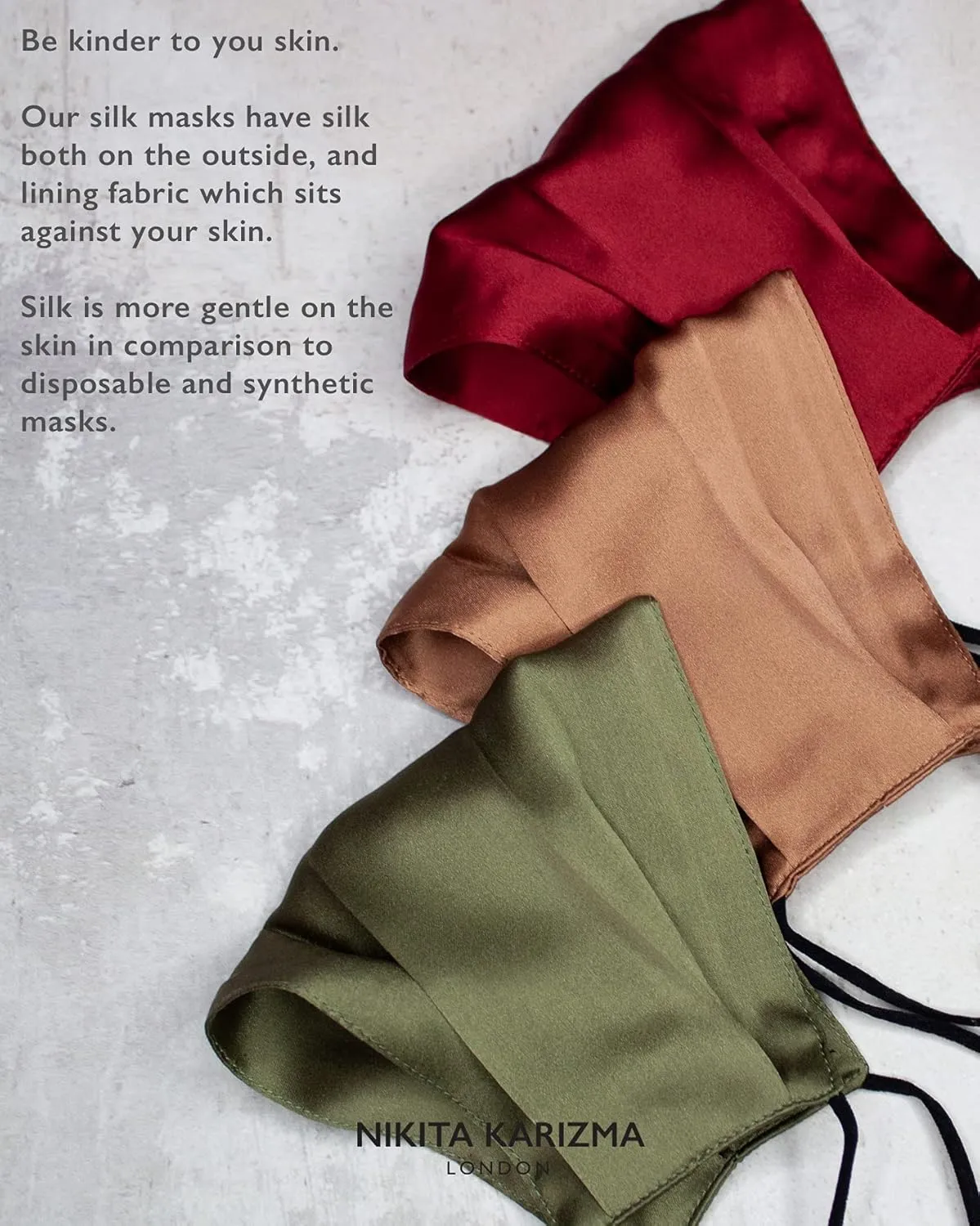KARIZMA Beverly Hills Silk Face Mask Collection Pack. Fashionable Designer Face Mask for Women. Real Mulberry Silk Masks