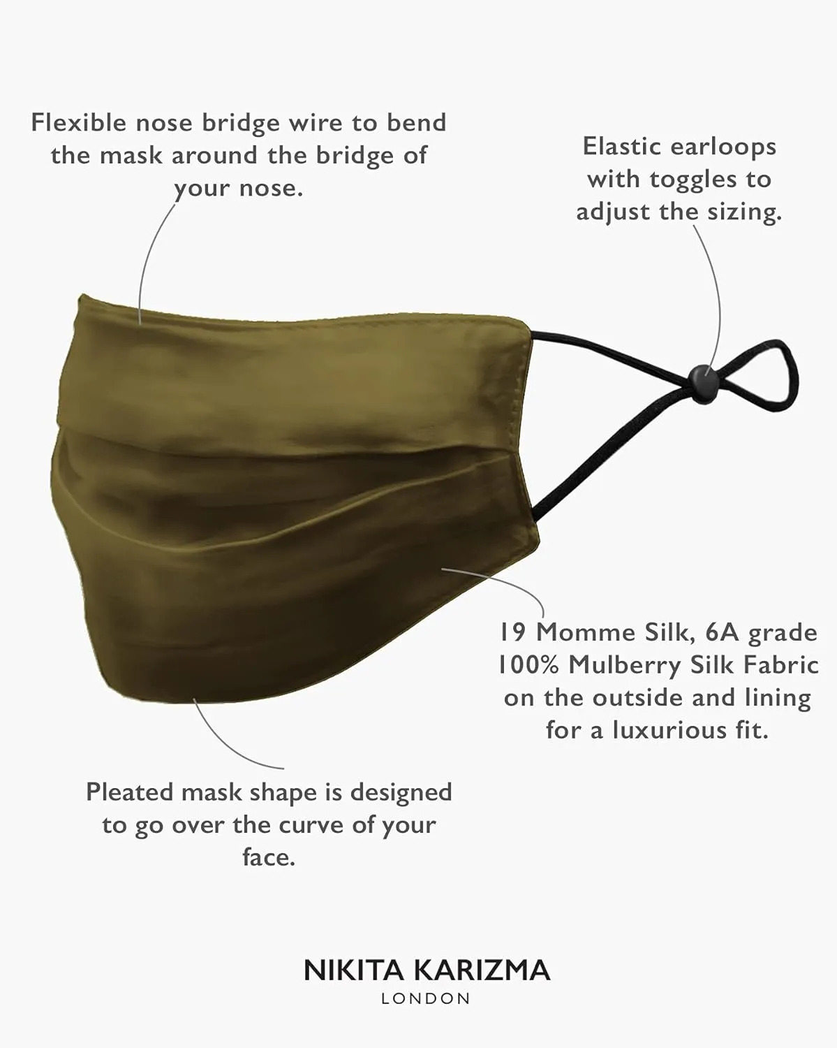 KARIZMA Beverly Hills Silk Face Mask Collection Pack. Fashionable Designer Face Mask for Women. Real Mulberry Silk Masks